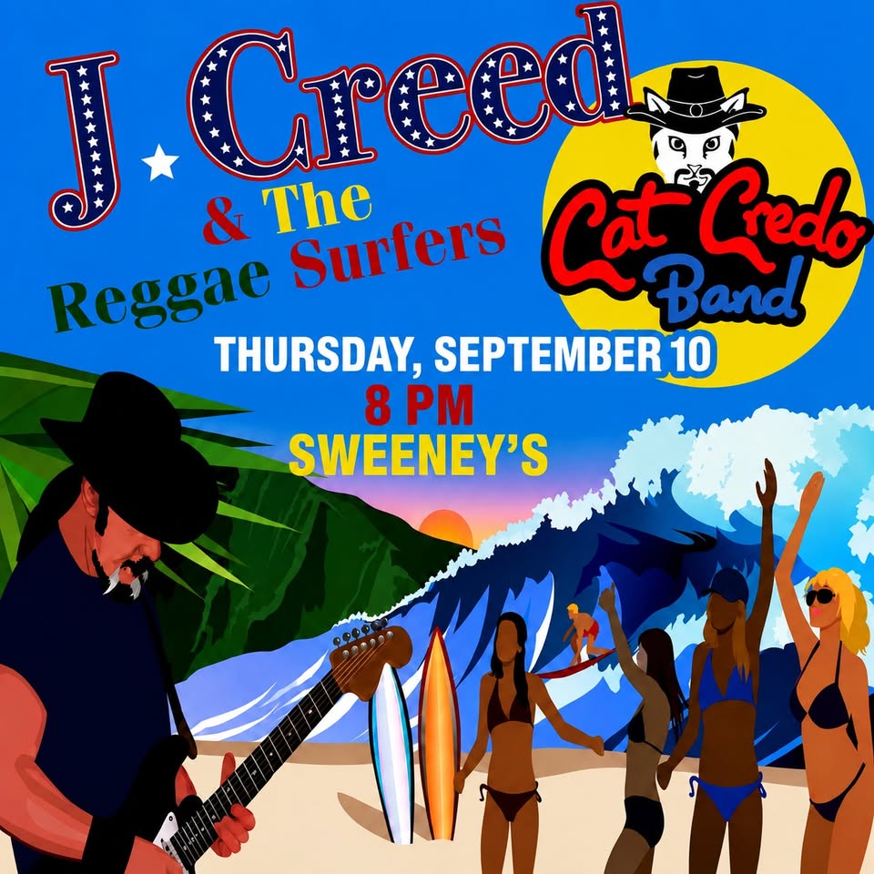 🎸🌊 J. Creed Cat Credo & The Reggae Surfers LIVE at Sweeney’s! 🌴🔥